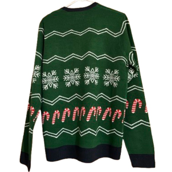 Only & Sons Men’s Green Multi “Merry Christmas” Holiday Sweater Sz-M - Picture 7 of 7